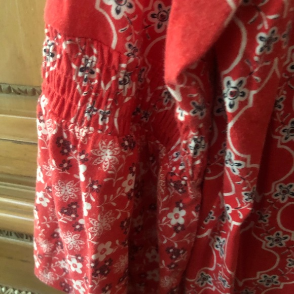 Crown & Ivy orange 3/4 flutter sleeve top sz M - Picture 4 of 4